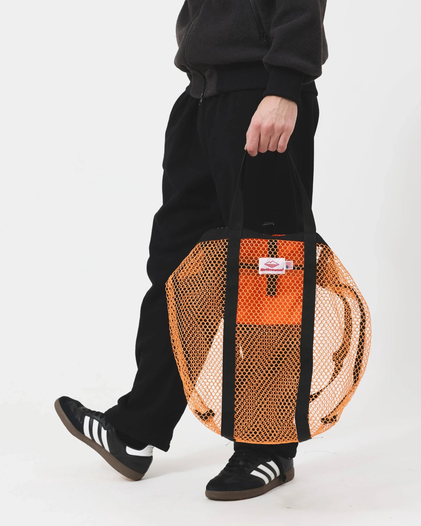 Mesh Tote - Orange _ Black