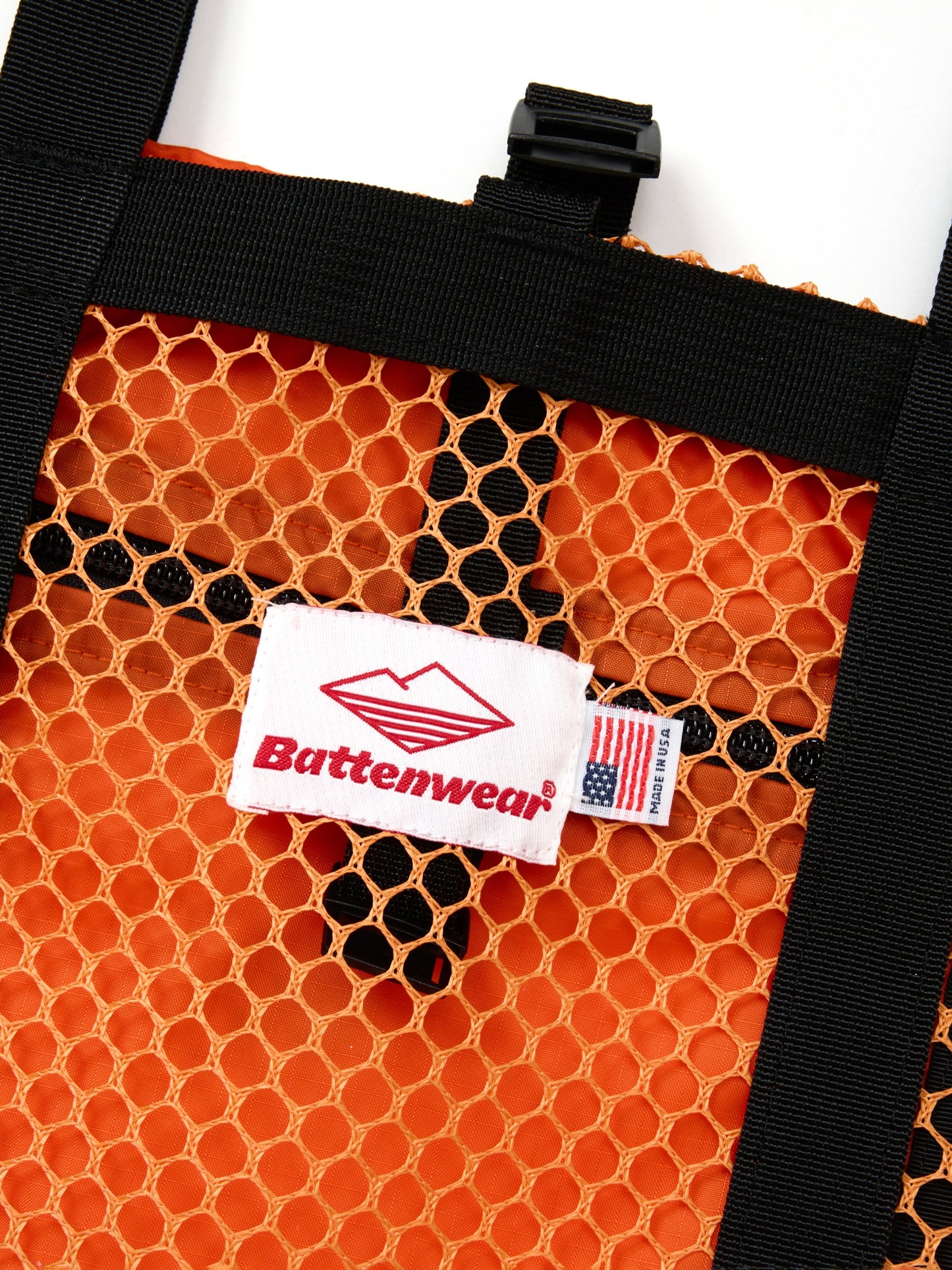 SS27 - Mesh Tote - Orange _ Black