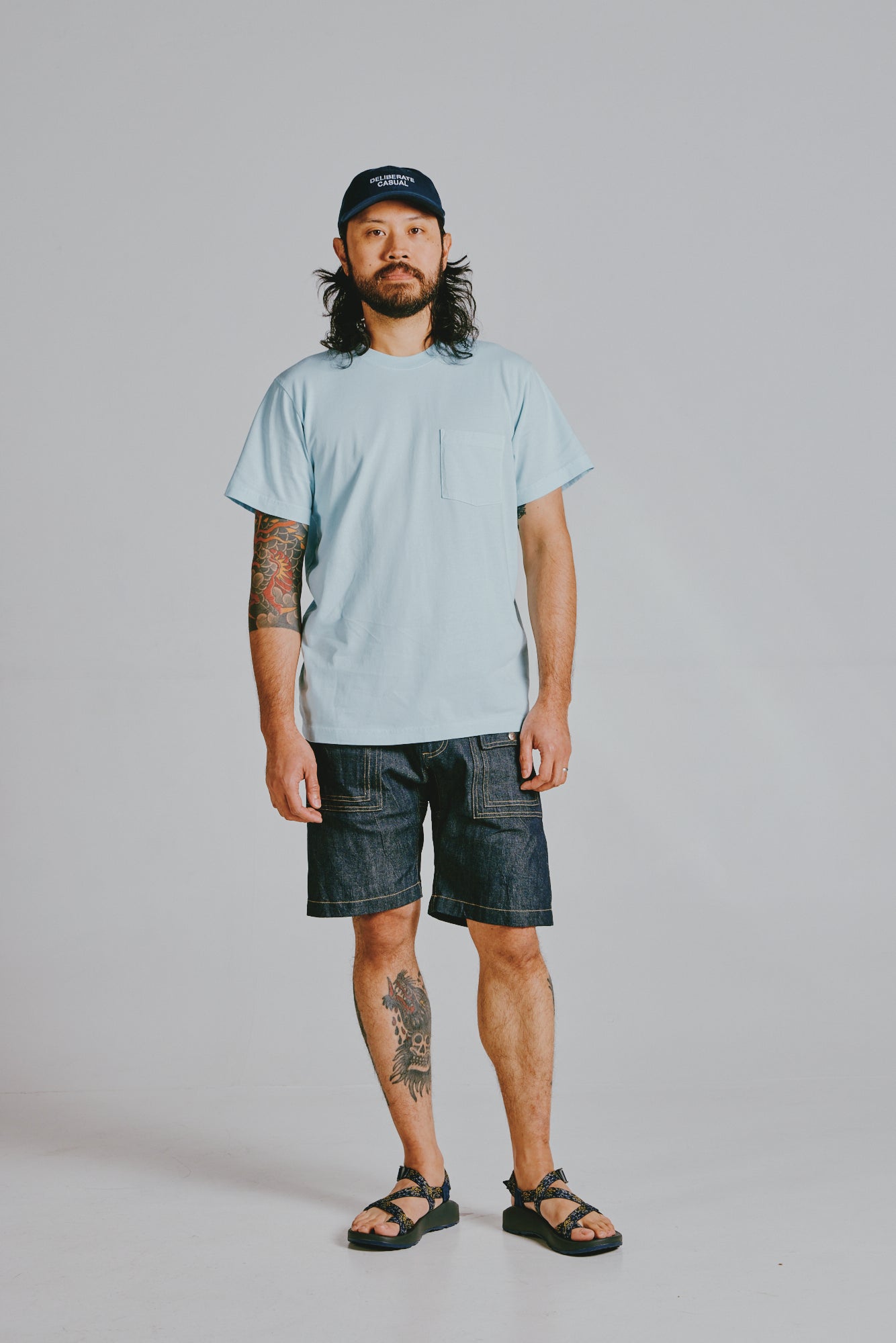 S/S Pocket Tee / Light Blue