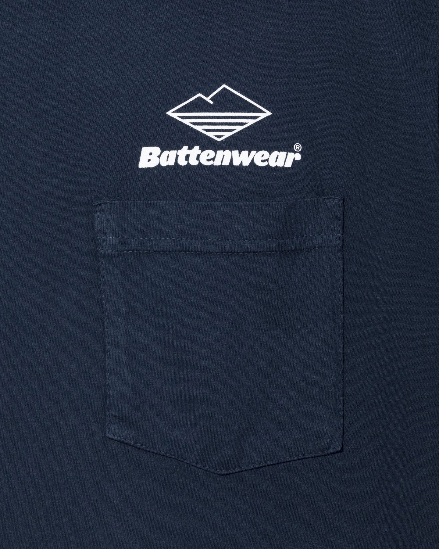 Team S/S Pocket Tee / Navy x White