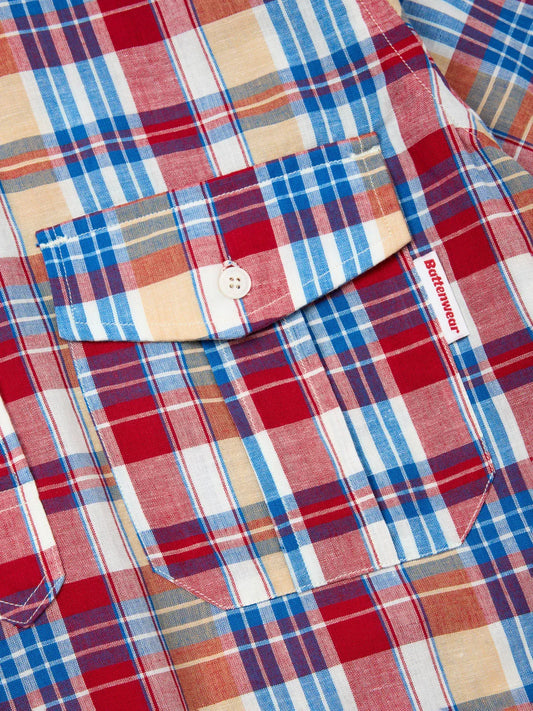 Sport Pullover - White x Red Madras