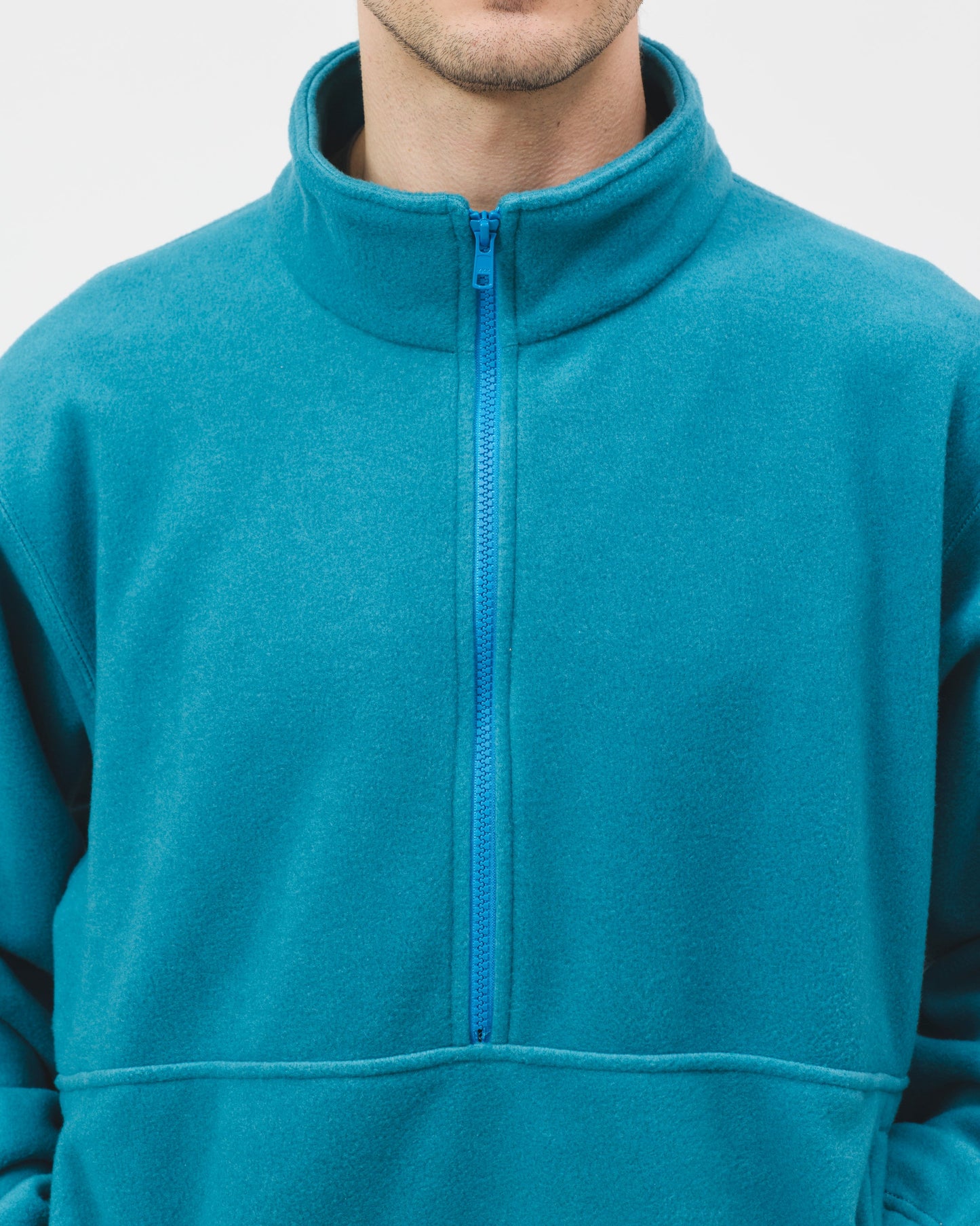 Pull-Over Fleece - Teal Blue