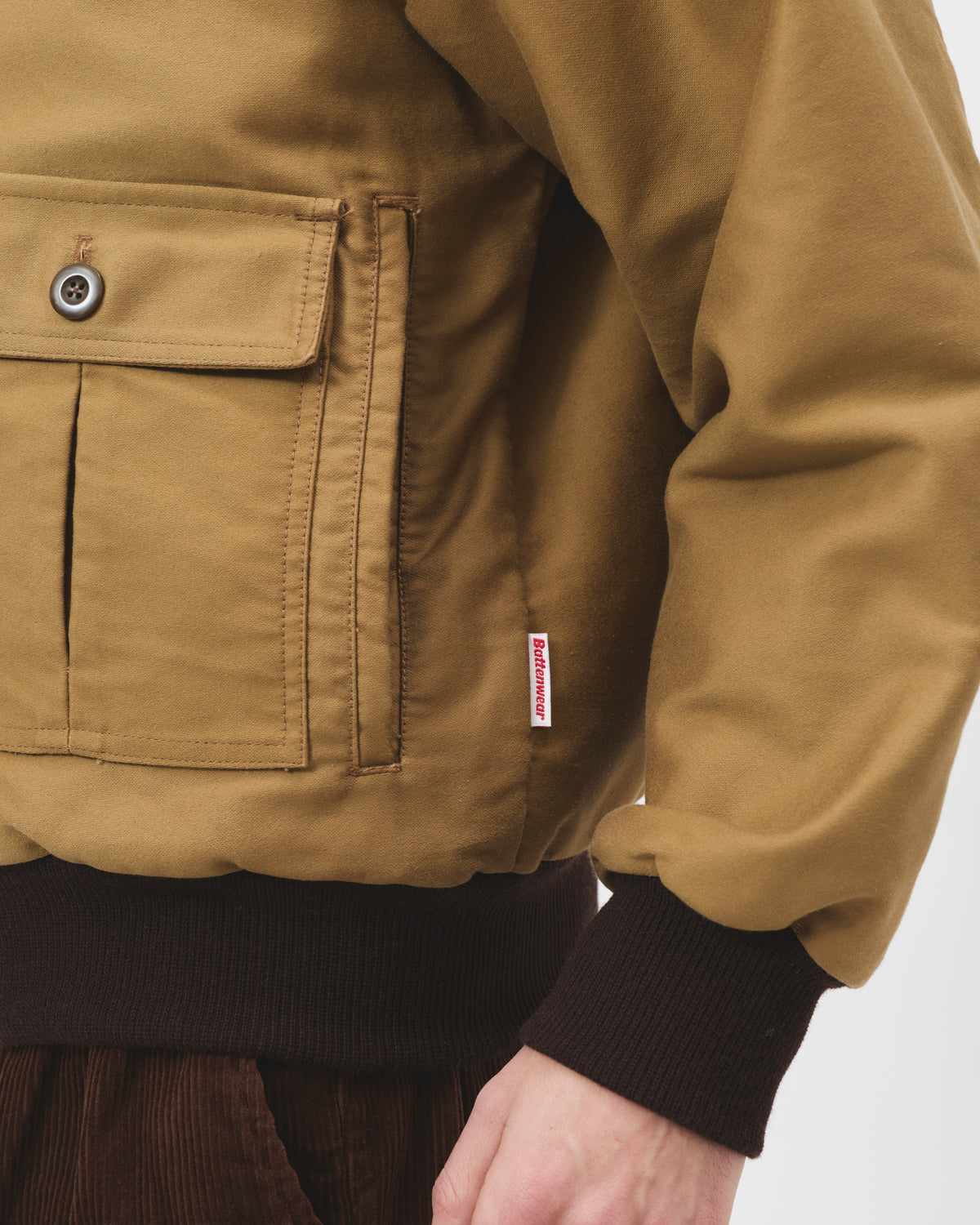 Shearling Flyer Jacket - Brown Corduroy