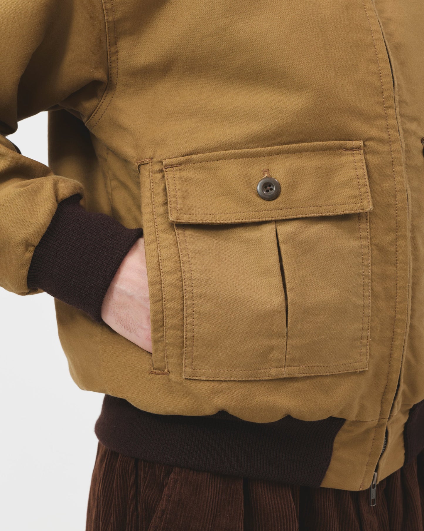 Shearling Flyer Jacket - Mocha Moleskin