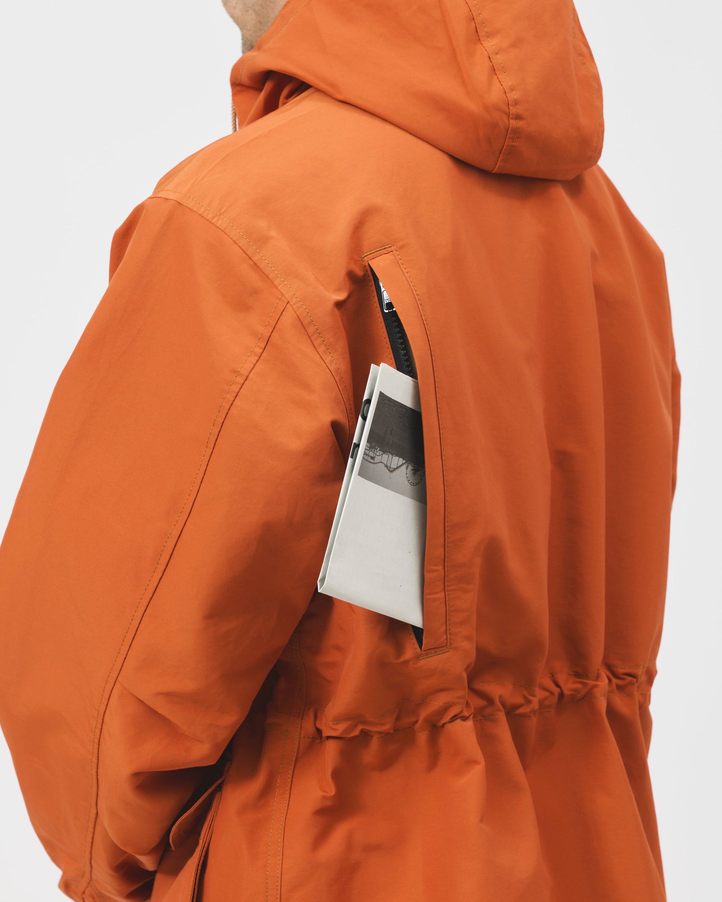 Travel Shell Parka V.3 - Orange x Light Beige