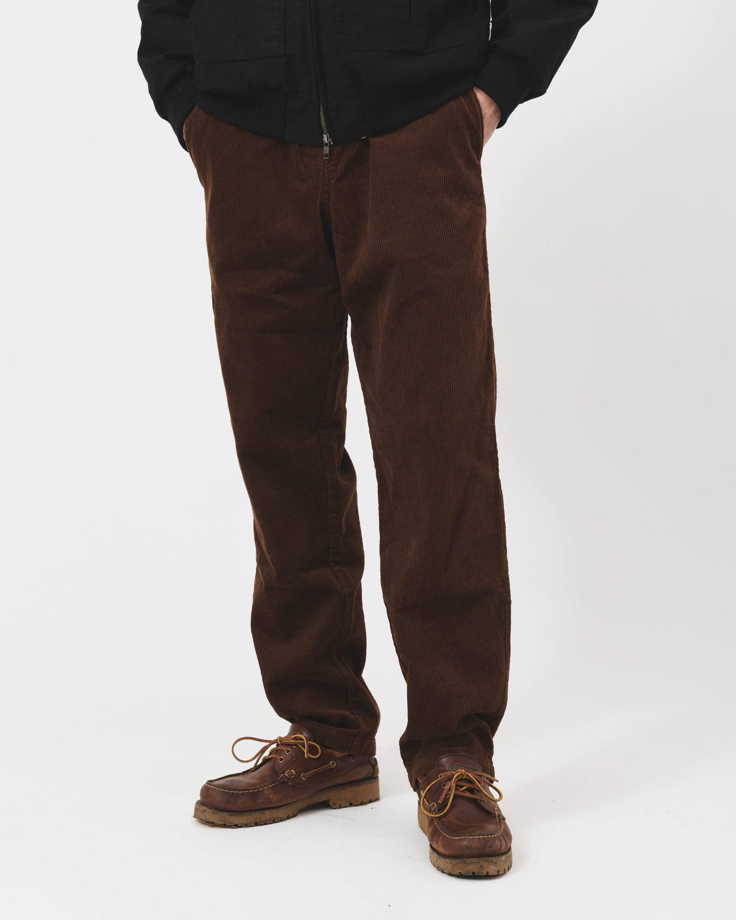 Active Lazy  Pants - Brown Corduroy