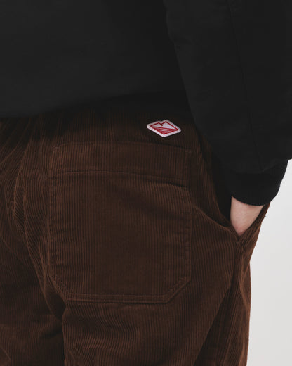 Active Lazy  Pants - Brown Corduroy