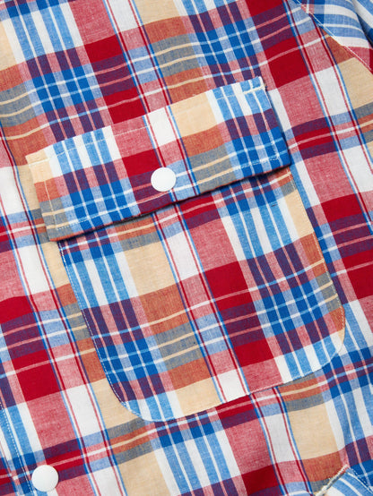 Beach Breaker - White x Red Madras