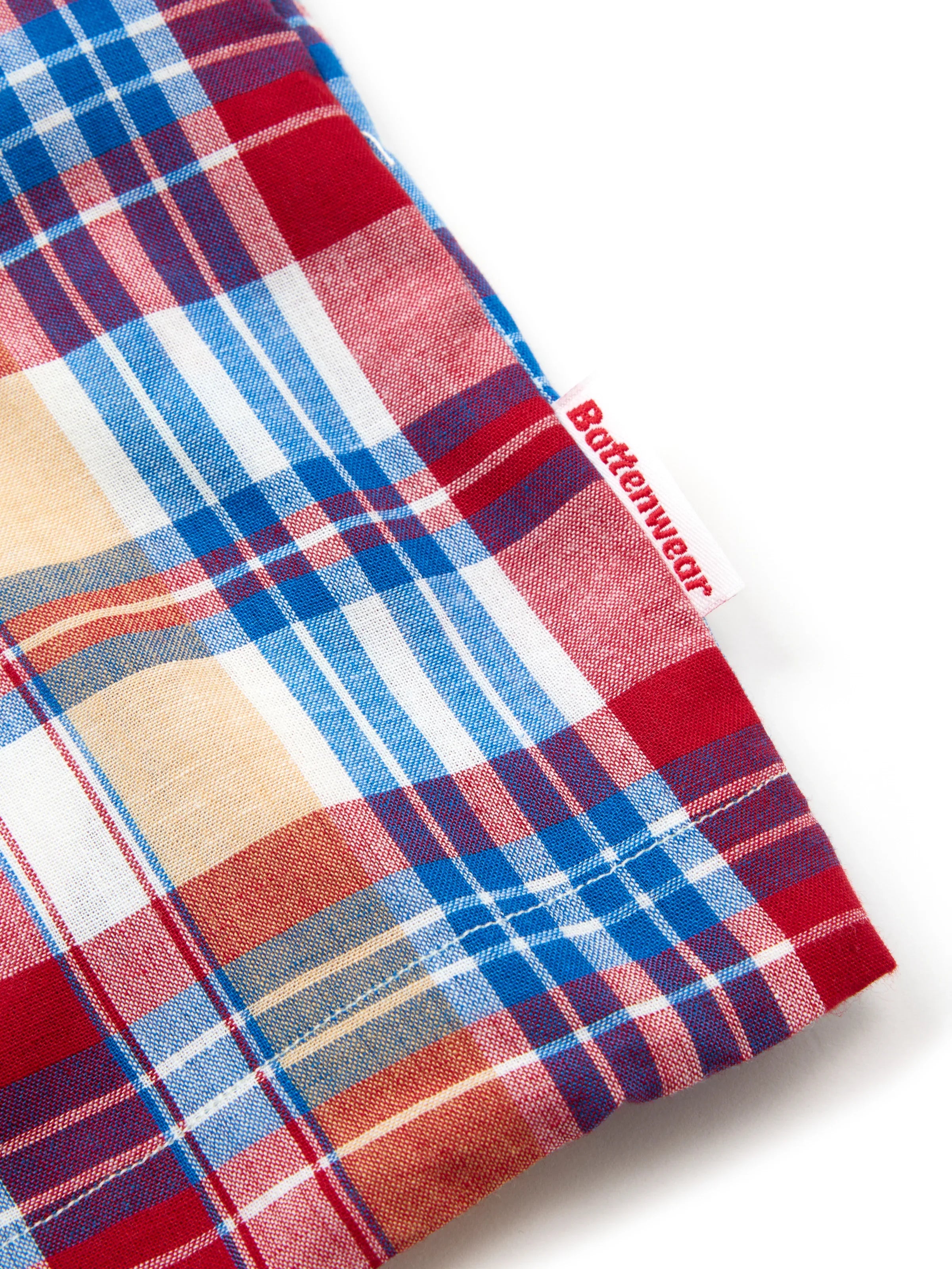 Beach Breaker - White x Red Madras – JAPAN Battenwear