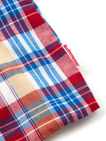 Beach Breaker - White x Red Madras