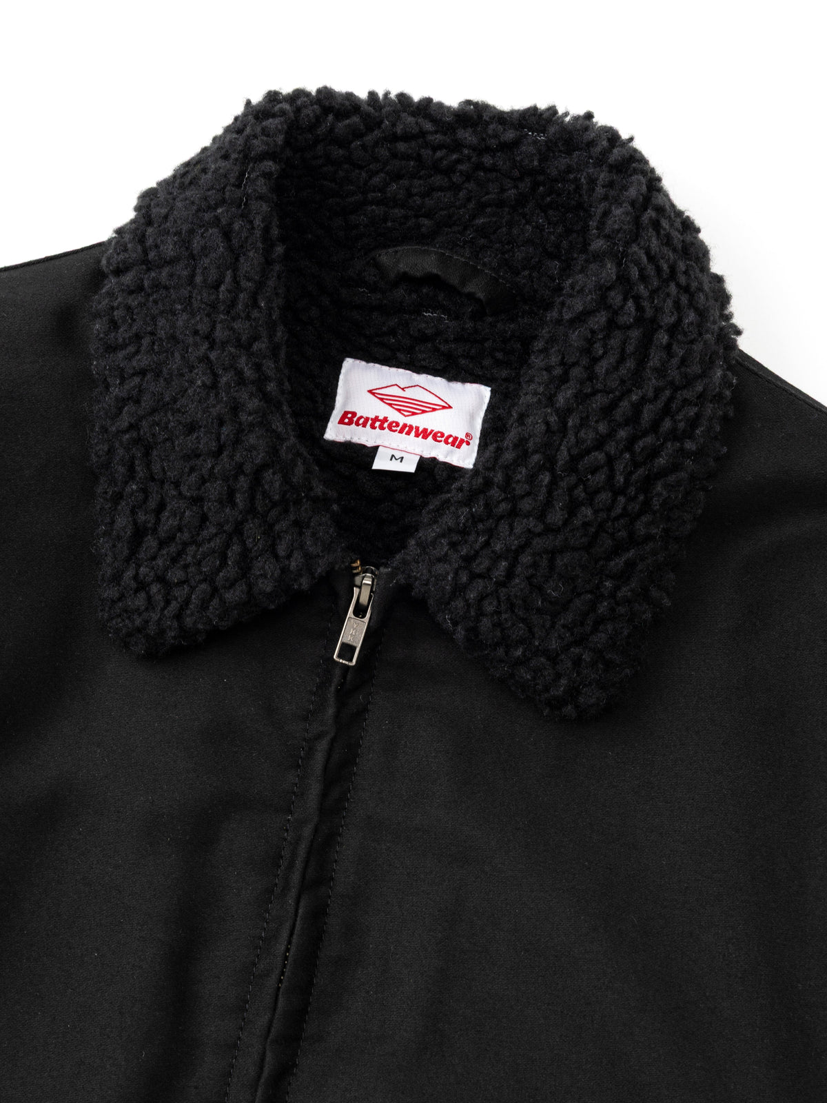 Shearling Flyer Jacket - Black Moleskin