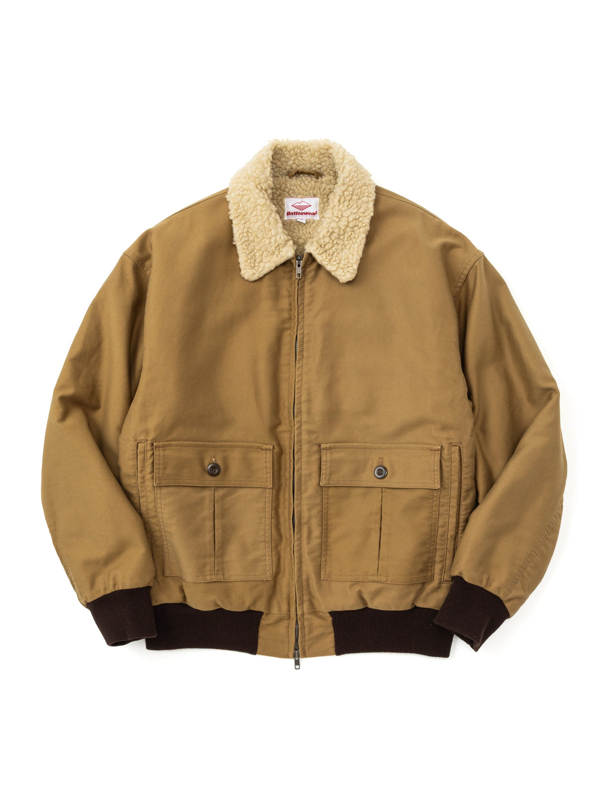 Shearling Flyer Jacket - Mocha Moleskin