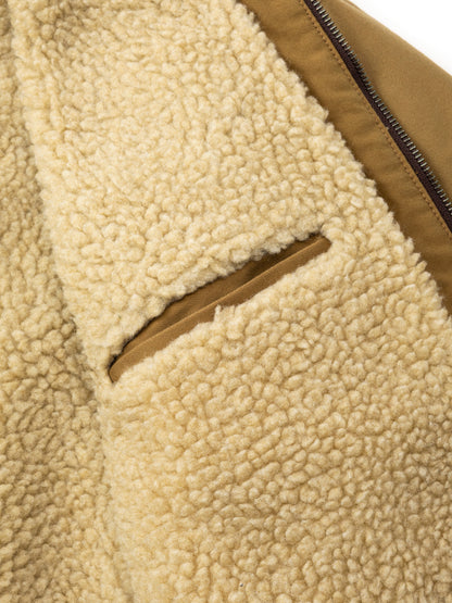 Shearling Flyer Jacket - Mocha Moleskin
