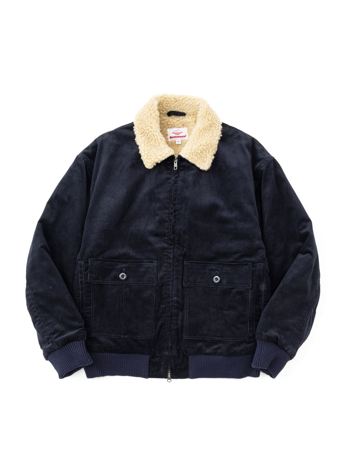 Shearling Flyer Jacket - Navy Corduroy