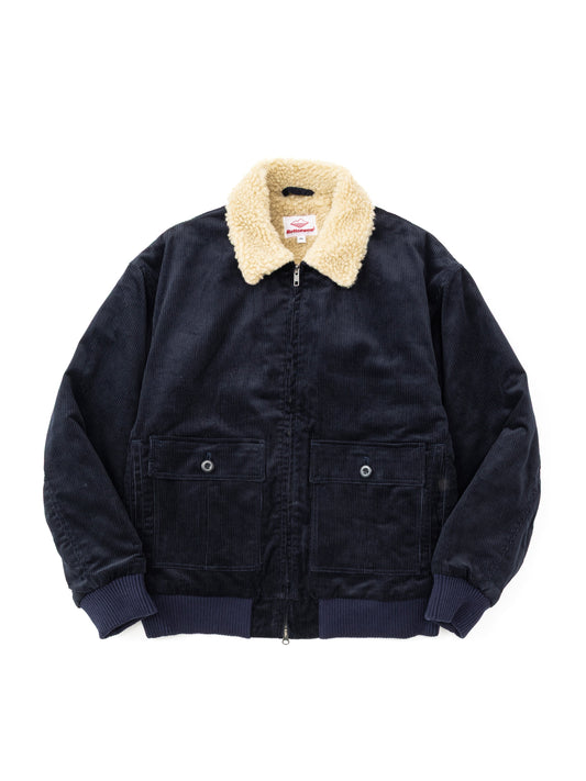Shearling Flyer Jacket - Navy Corduroy
