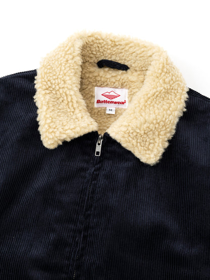 Shearling Flyer Jacket - Navy Corduroy