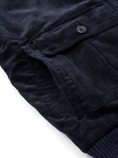Shearling Flyer Jacket - Navy Corduroy