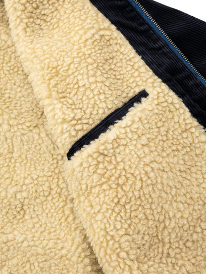 Shearling Flyer Jacket - Navy Corduroy