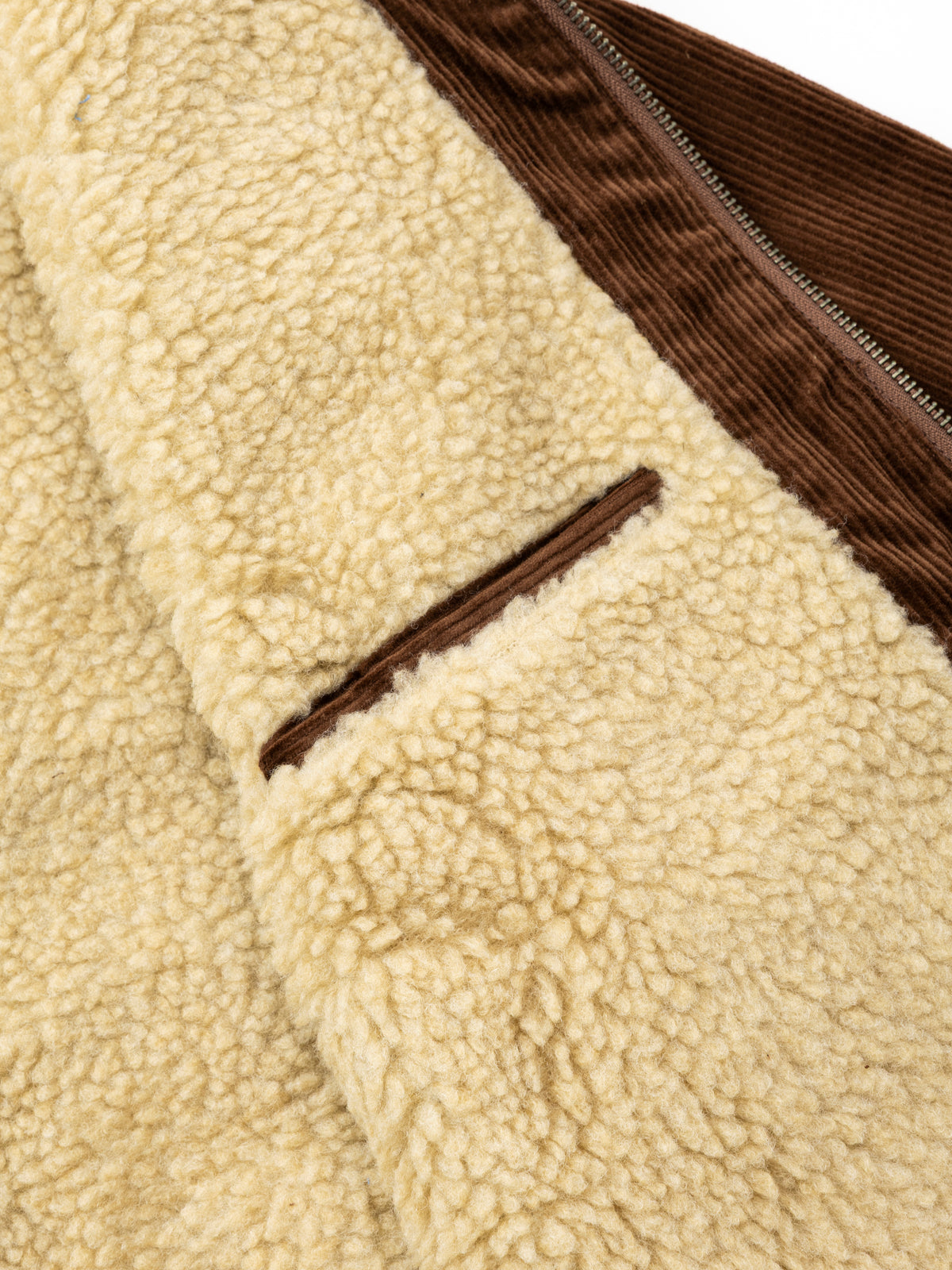Shearling Flyer Jacket - Brown Corduroy
