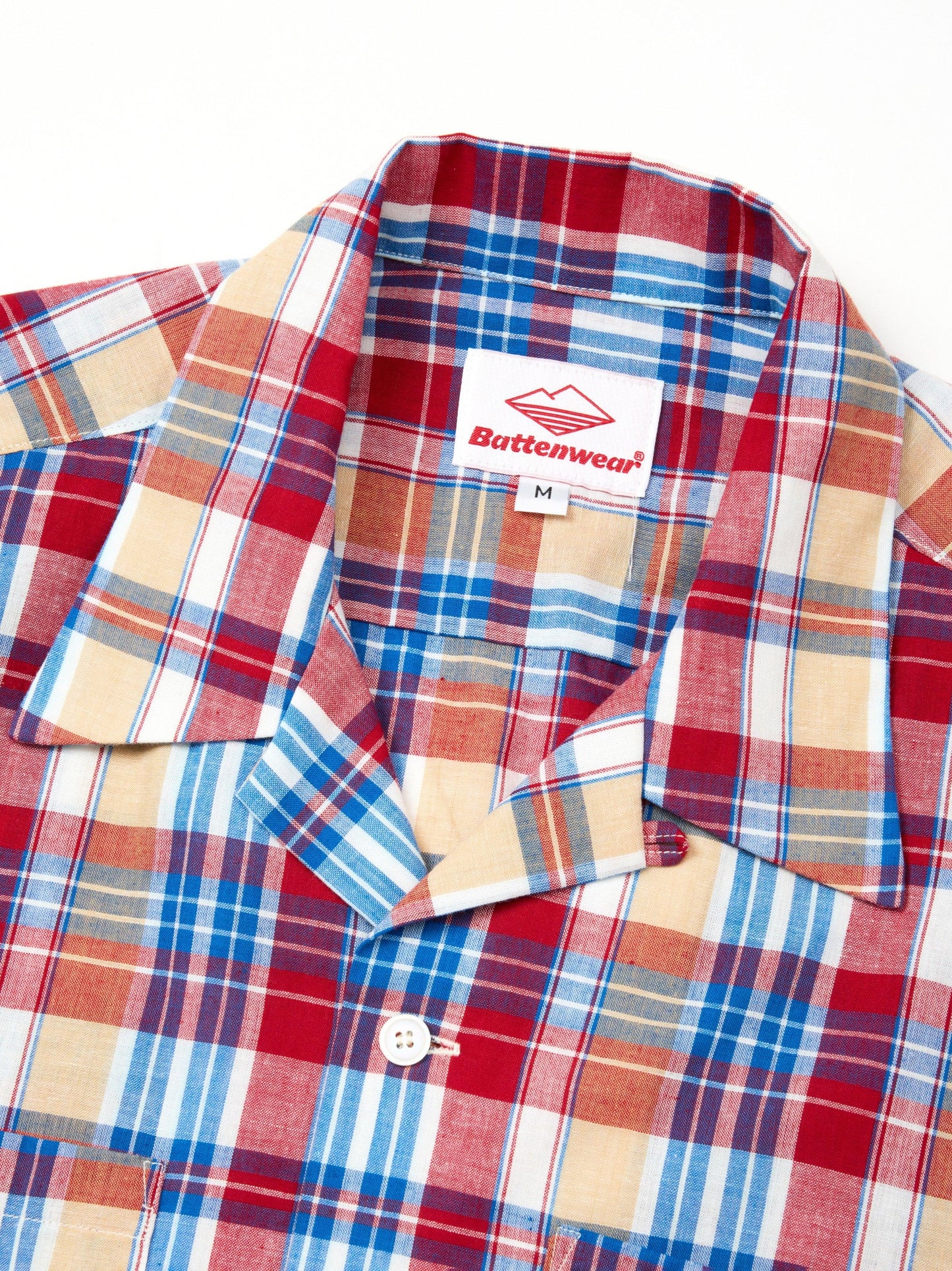 Five Pocket Island Shirt - White x Red Madras