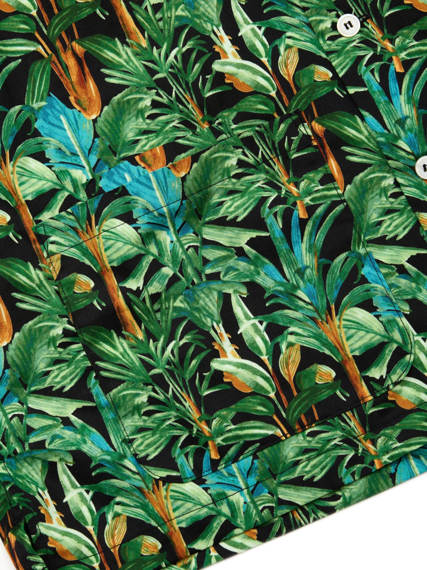 Five Pocket Island Shirt - Black Botanical