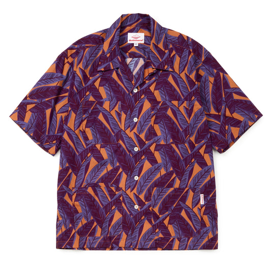Five Pocket Island Shirt - Orange Banana Leaf