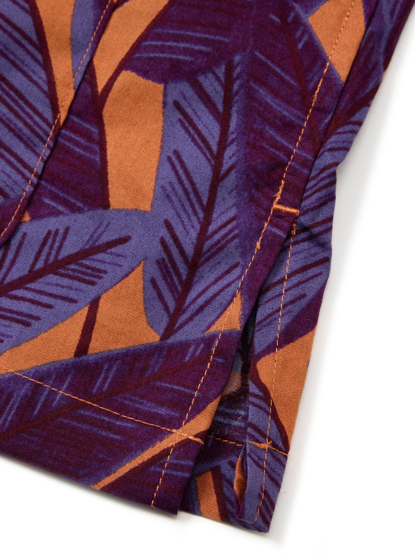 Five Pocket Island Shirt - Orange Banana Leaf