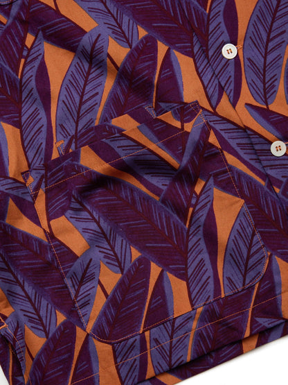 Five Pocket Island Shirt - Orange Banana Leaf