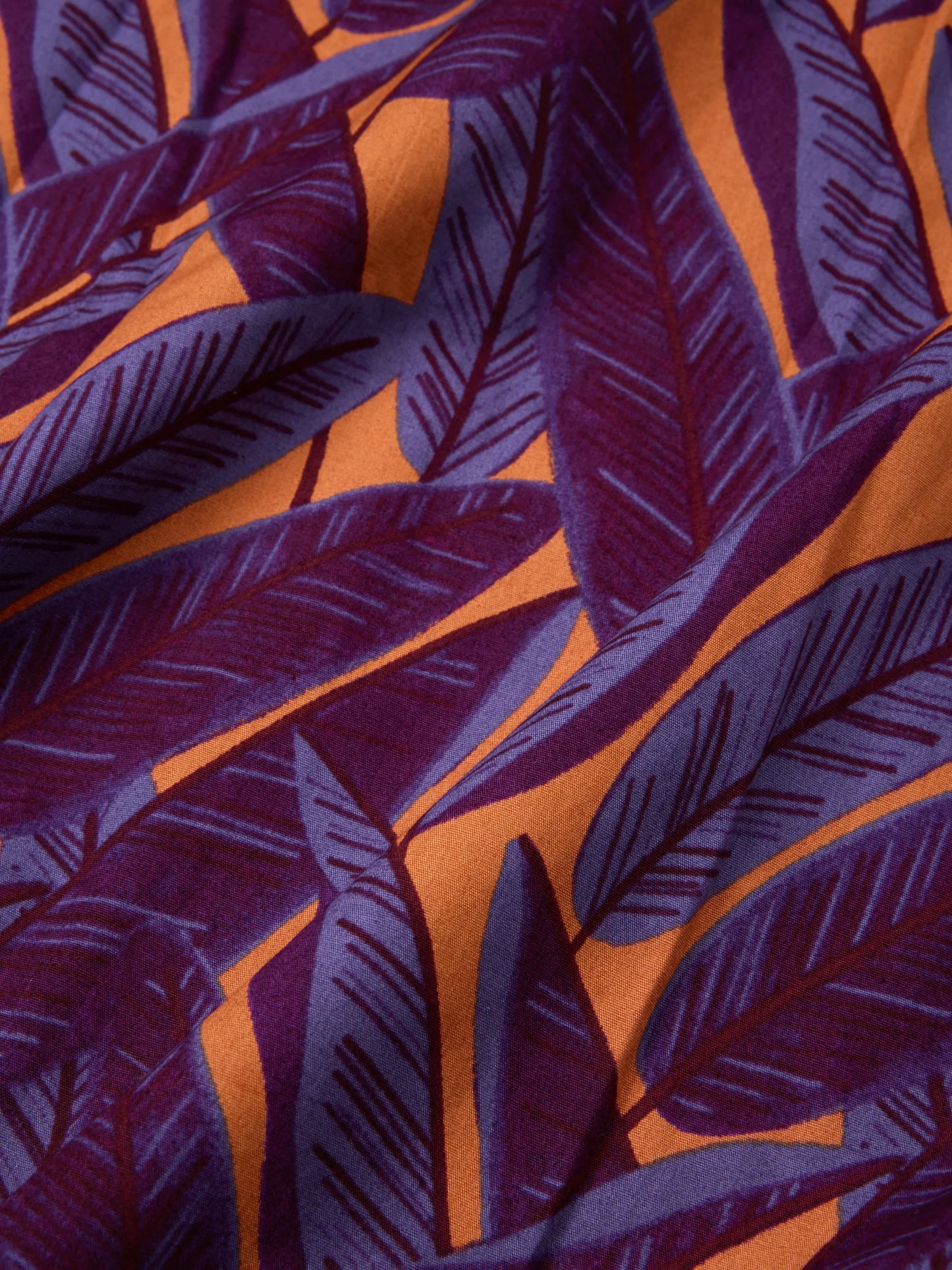 Five Pocket Island Shirt - Orange Banana Leaf