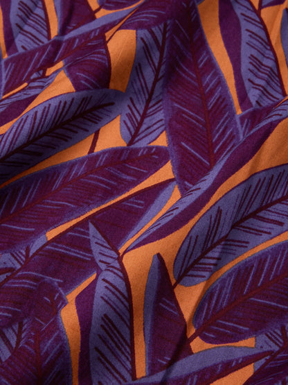 Five Pocket Island Shirt - Orange Banana Leaf