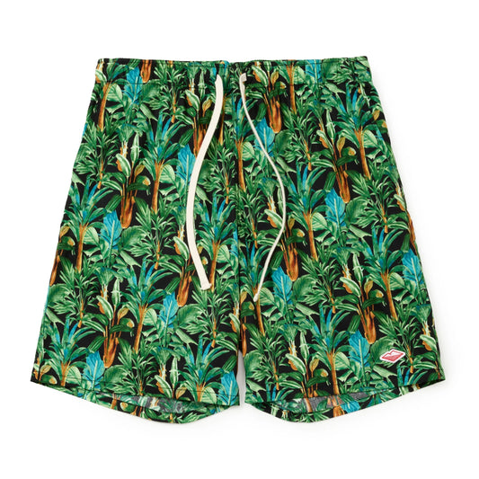 Active Lazy Shorts - Black Botanical