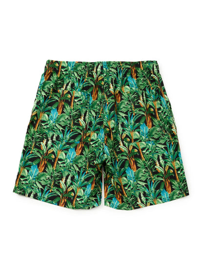 Active Lazy Shorts - Black Botanical