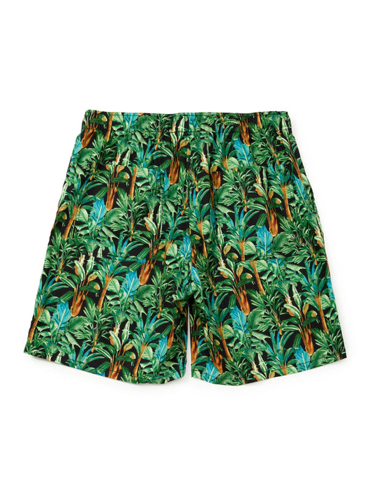 Active Lazy Shorts - Black Botanical