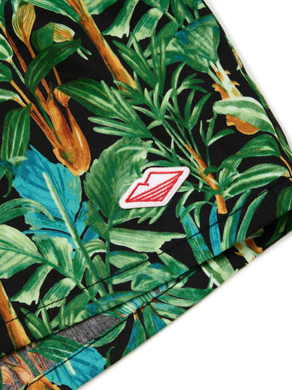 Active Lazy Shorts - Black Botanical