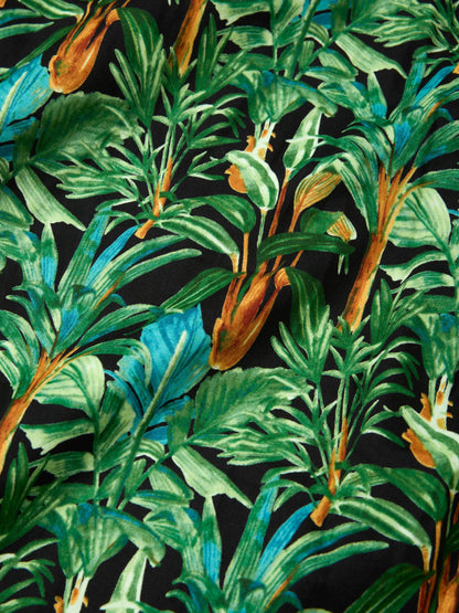 Active Lazy Shorts - Black Botanical