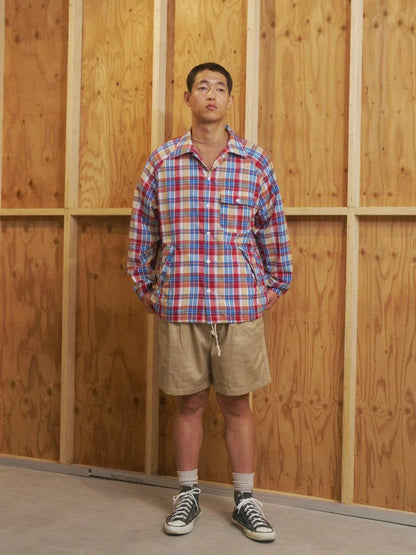 Beach Breaker - White x Red Madras