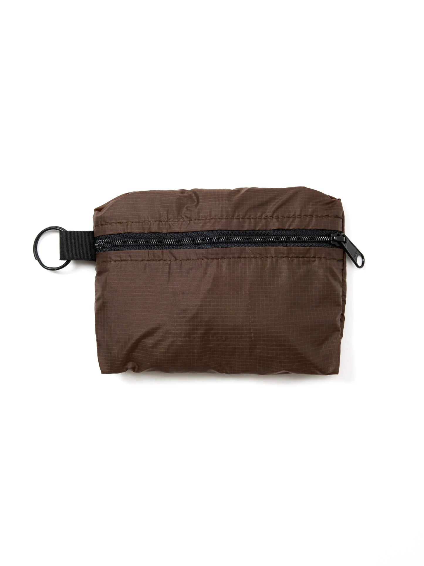 Mini Packable Tote - Brown Nylon x Black