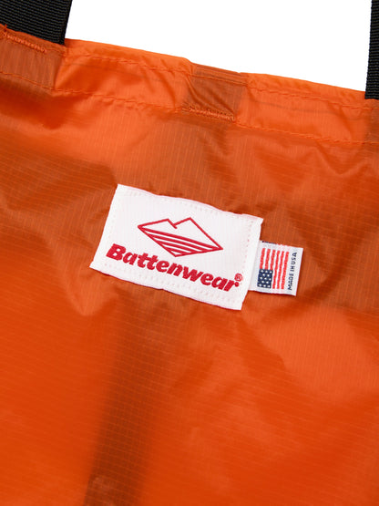 SS27 - Mini Packable Tote - Orange Nylon x Black