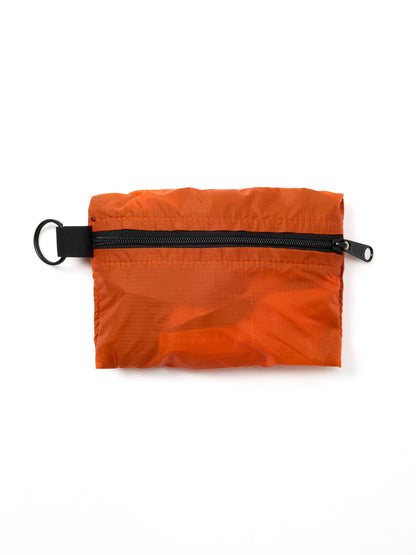 Mini Packable Tote - Orange Nylon x Black