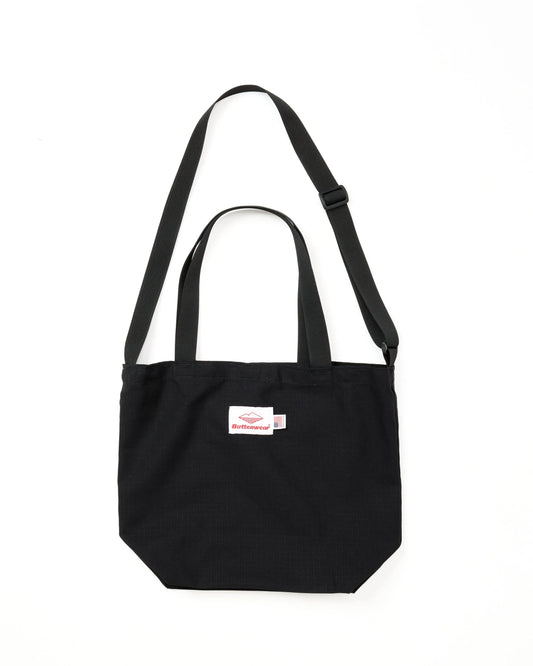 Mini Packable Tote - Black Cotton x Black