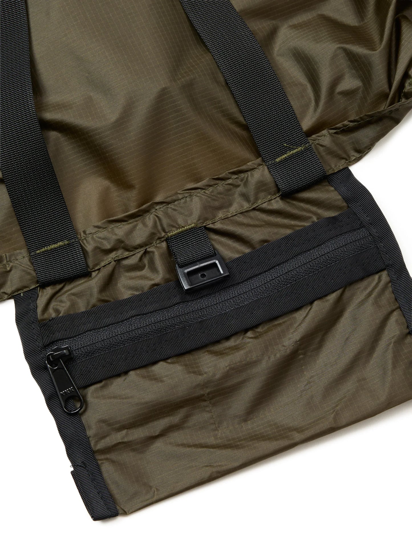 Packable Tote - Olive Nylon x Black