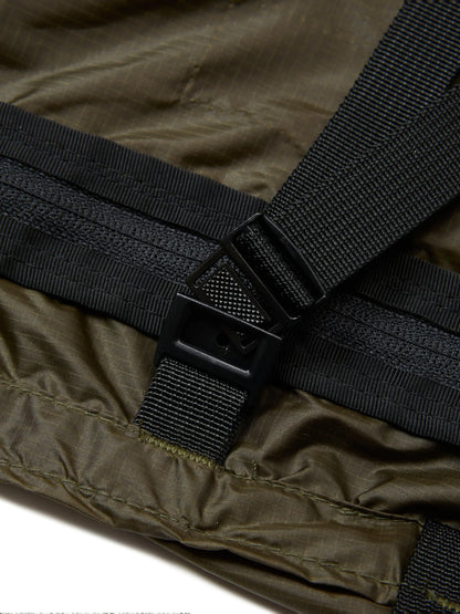Packable Tote - Olive Nylon x Black