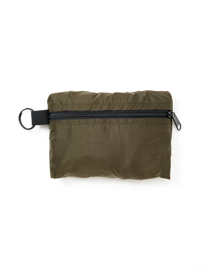 Packable Tote - Olive Nylon x Black