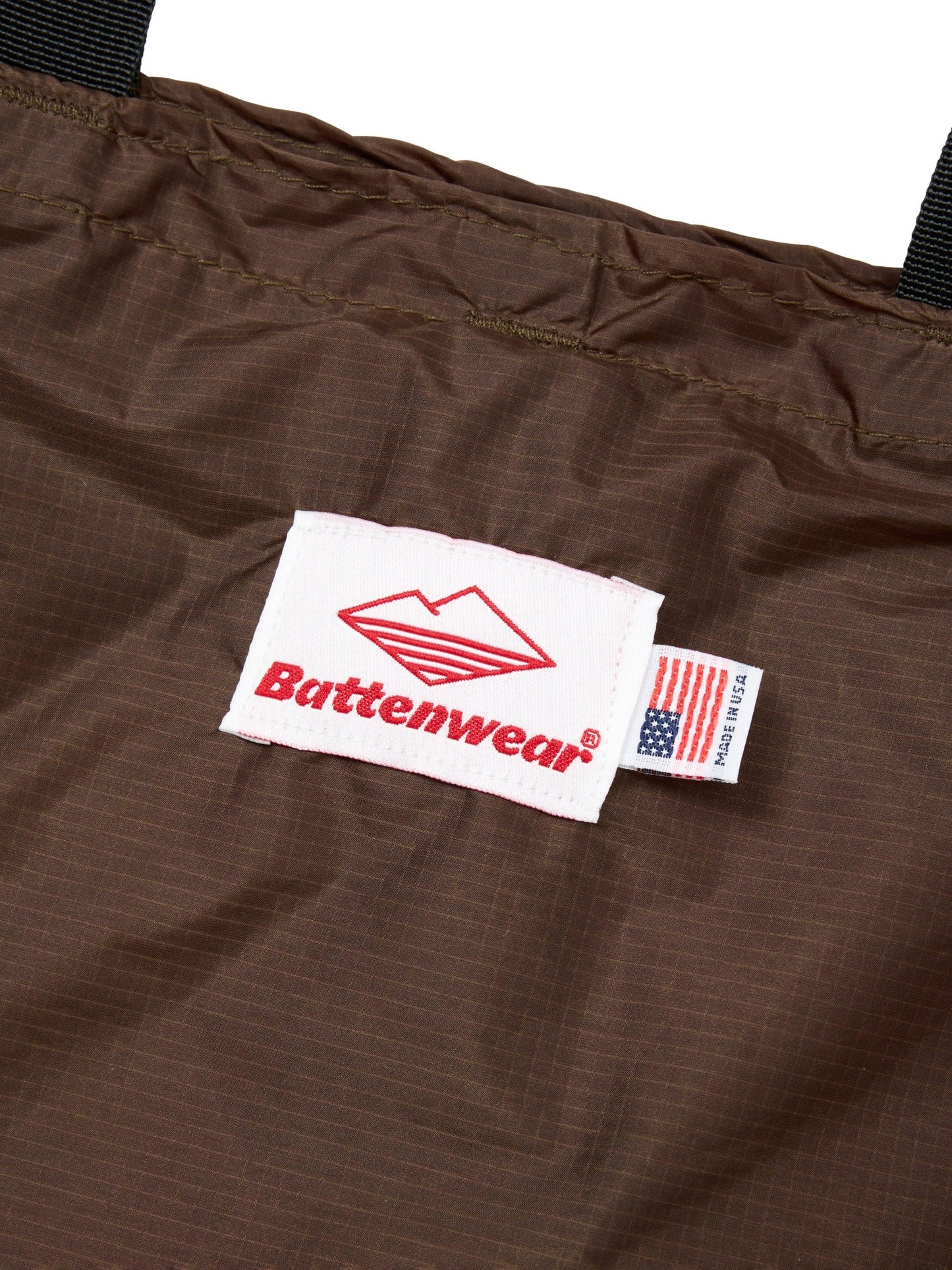 Packable Tote - Brown Nylon x Black