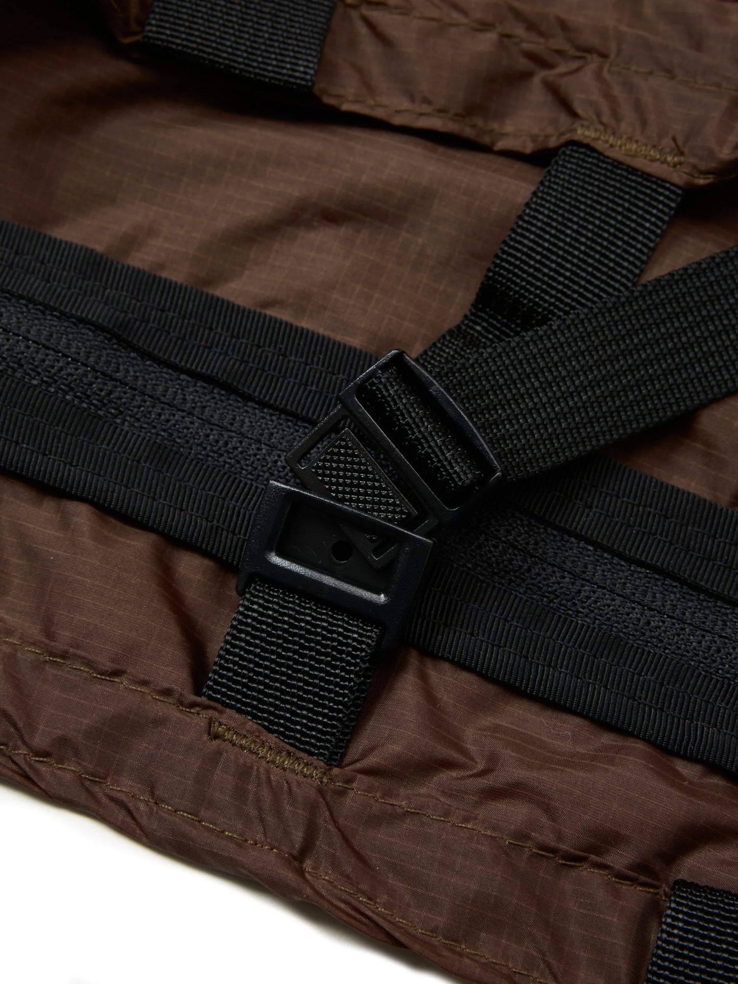 Packable Tote - Brown Nylon x Black