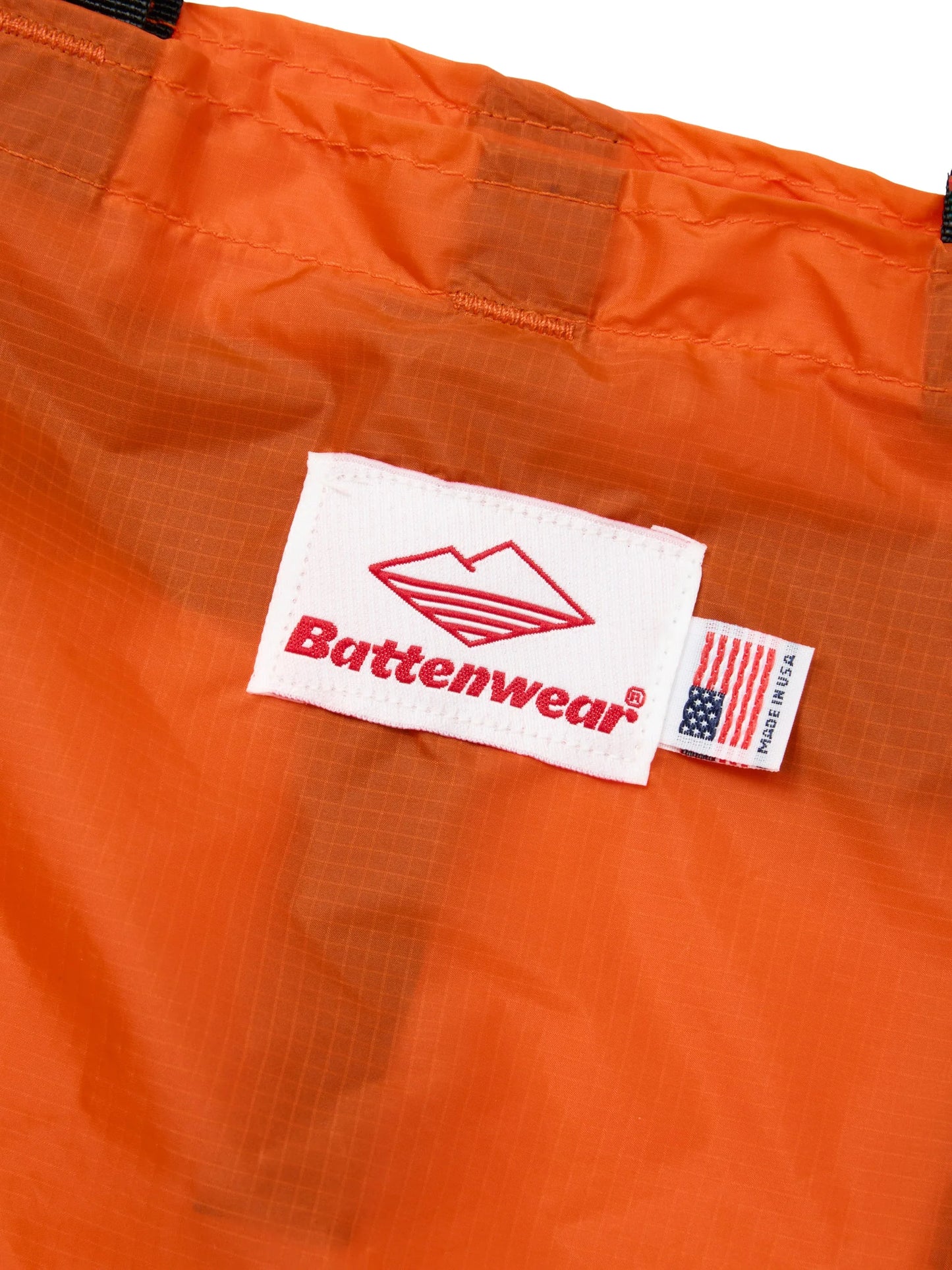Packable Tote - Orange Nylon x Black