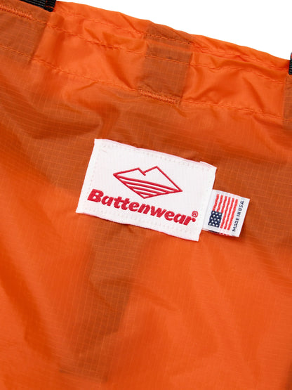 Packable Tote - Orange Nylon x Black