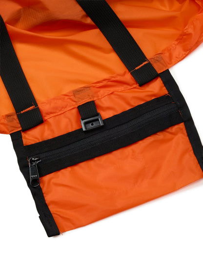 Packable Tote - Orange Nylon x Black