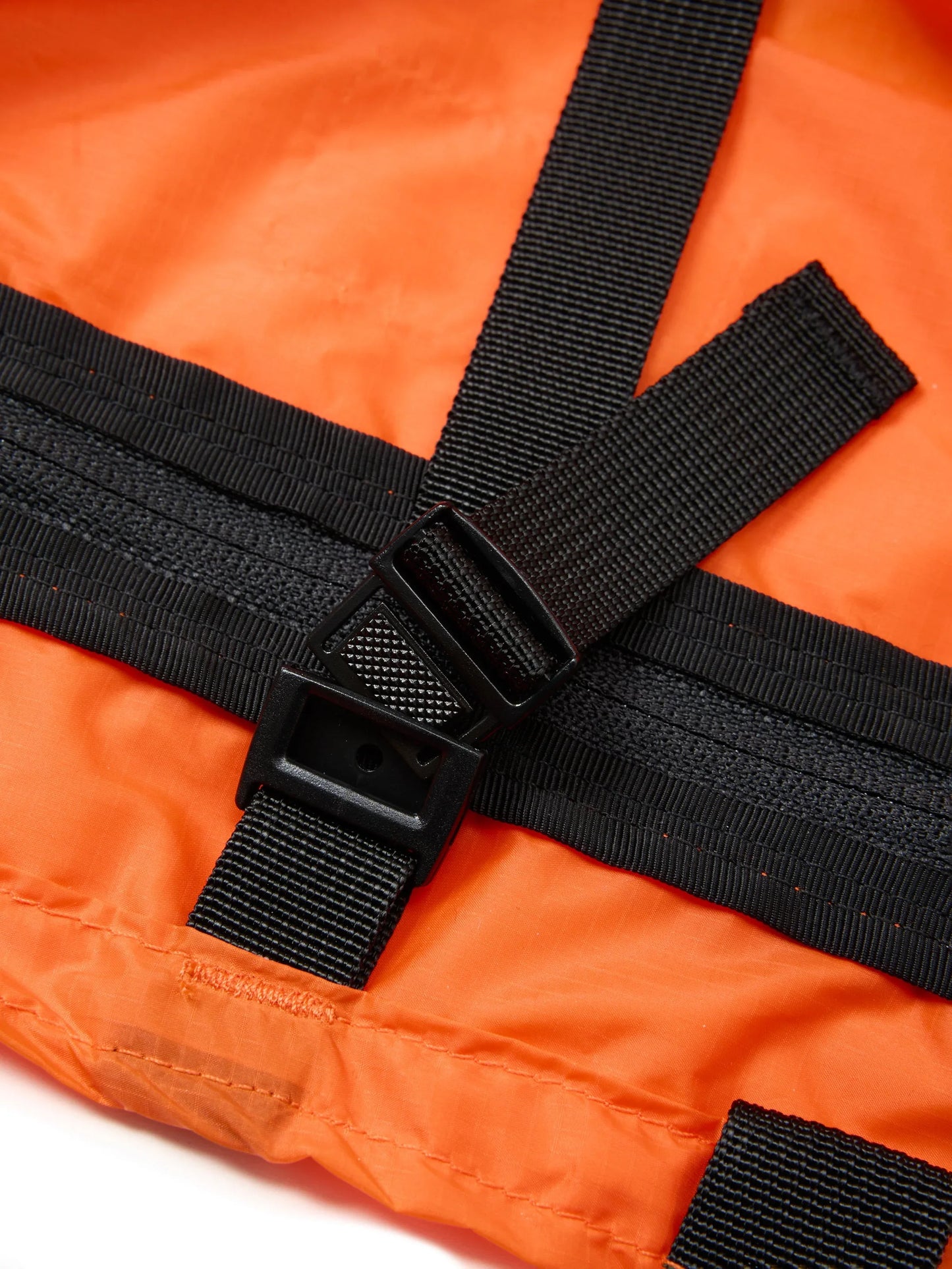 Packable Tote - Orange Nylon x Black
