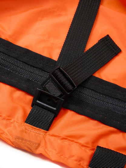 Packable Tote - Orange Nylon x Black